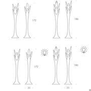 Ecological polyethylene coat rack Mill - dimensional scheme
