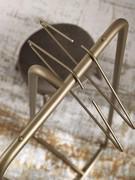 Detail of the 39 x 15 cm solid iron hangers included. Up to two additional pairs of hangers can be purchased as optional extras