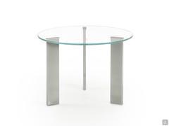 Clay extra-clear tempered glass round top