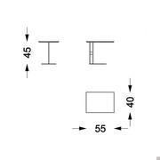 Victor end table, measurements