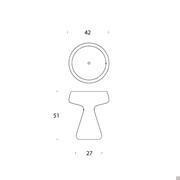 Tray modern end table with light - Measurements