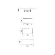 Idem coffee table by Cattelan - Measurements