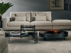 Jazz coffee table paired with other Harpe side tables by Bonaldo