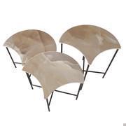 Ginco end table in porcelain and metal