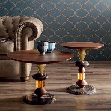 Coffee table with jewel base Gemma