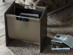 Jerry magazine rack by Cattelan in leather, available in numerous colours