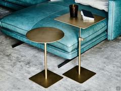 Step gold metal sofa side table by Cattelan