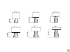 Albert Keramik coffee table - specific widths and heights in models from cm 58