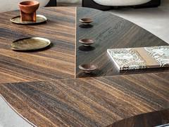 Adrian Wood coffee table size 180 cm depth 90. The 'directional' grain in each section creates a pleasing visual effect