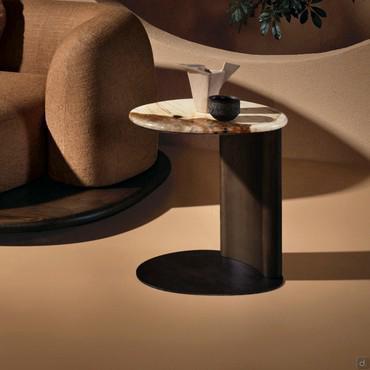 C-shaped sofa table Hibiscus 