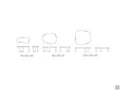Reef low coffee table for the living room - specific dimensions
