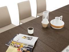 Detail of the wooden extensions matching the top