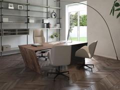 Vega desk combined with Suoni armchairs