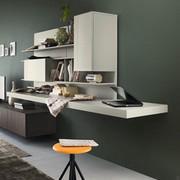 Plan wall-mounted desk is perfect combined with other elements from the same collection