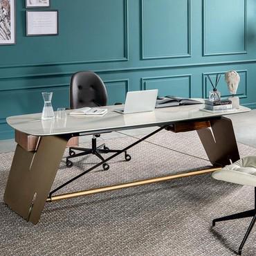 Gate executive desk in porcelain 