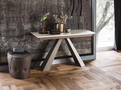 Extendable Convivium console table by Cattelan in laminated LM02 white melamine climb