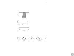 Atrium modern hallway console table by Cattelan - dimensional diagram