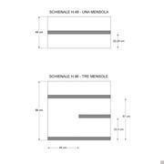 example fo positioning of the shelf with thickness thk.3,5 cm on Plan back panel