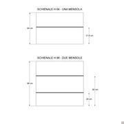 example fo positioning of the shelf with thickness thk.1,4 cm on Plan back panel