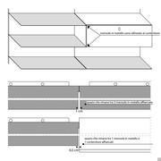 Technical details regarding the combination of 0.4 cm thick metal shelves with other elements of the Plan collection