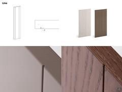 Back and sides for Lounge retro-finished cabinet - "Line" processing with vertical "V" engravings mm 2 thick