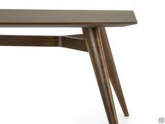 Detail of wood top with bevelled edge