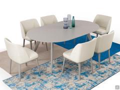 Detail of Chester table in a 6-seater version