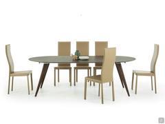 Round table that extended becomes oval