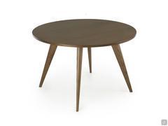 Chester round fixed table with solid wood legs