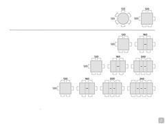Chester extendable table - Table seats scheme