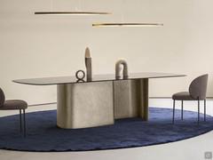 Viper table for 6 with glass top combined with Rakel chairs
