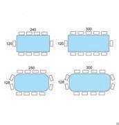 Table Seating Scheme - top wood veneer