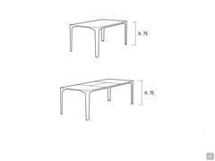 Garrick table - Fixed and extending model
