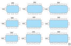 Seats scheme for the wooden top