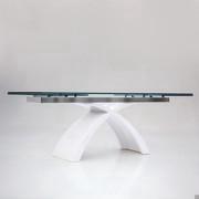 Clear glass top with anodised aluminium rail (finish not available)
