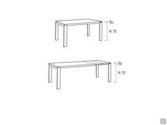 Tavolo Davis - Fixed and extending model