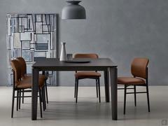 Winston ceramic or wooden extending table - square top 