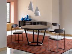Extendable round table Pipe all in ash wood