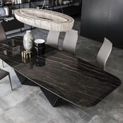 Skorpio table with portoro marble polished Keramik stone top