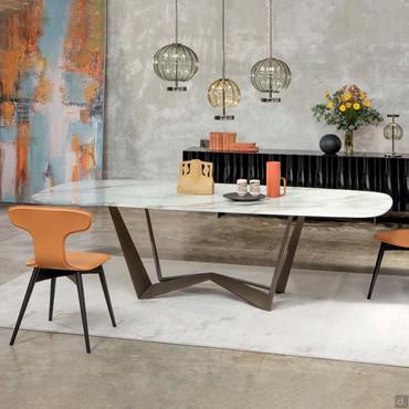 Tavolo da pranzo con base reversibile Winner 