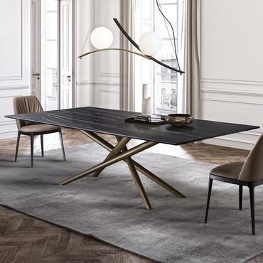 Masami dining table with crossed legs