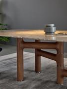 Wooden base with contrasting metal inserts
