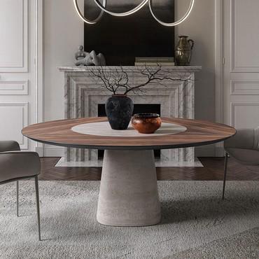 Rado round table with ceramic base by Cattelan