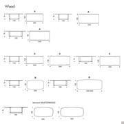 Dragon table by Cattelan - Models and dimensions for wooden top 