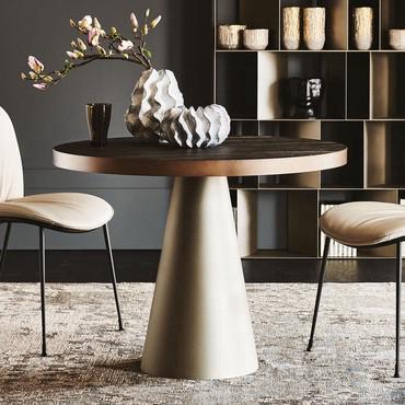 Saturno bistro table with cone base by Cattelan