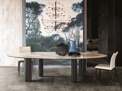 Roll modern oval dining table by Cattelan