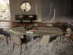 Gorgeous Keramik stone top of the Senator table in the 'polygonal shaped' version