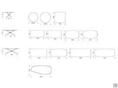 Spyder table with Keramik top - diagrams and dimensions