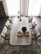 Tyron table with Keramik Calacatta Matt stone top