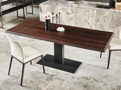 Elvis living room table in wood and metal by Cattelan in extendable version with burnt oak top RB